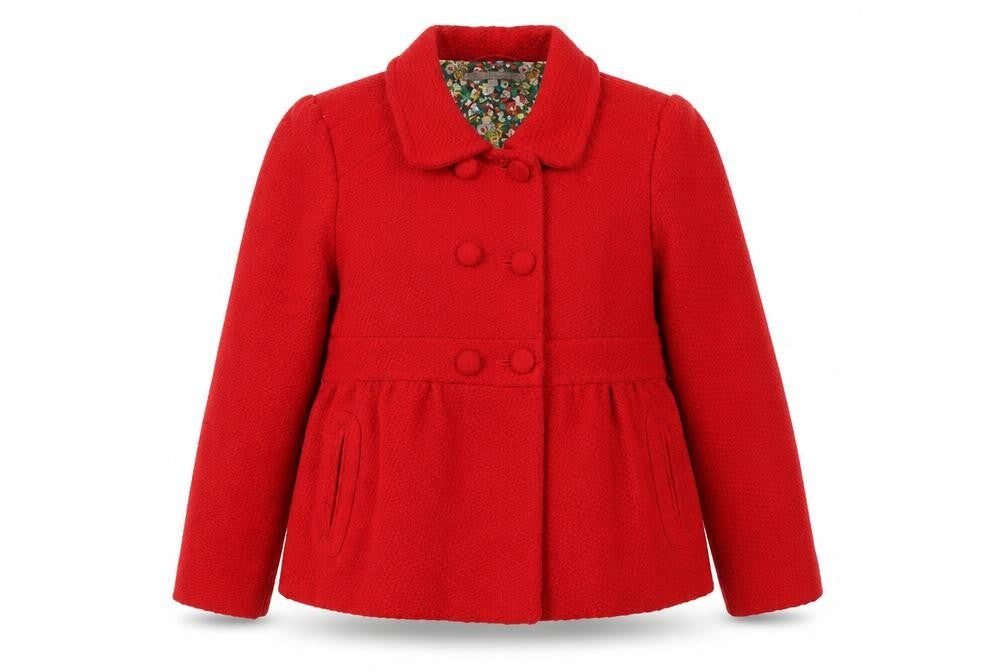 Lime Collection Women's Red Wool Blend Short Coat Size 16