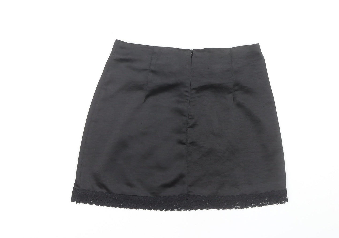 Motel Women's Black Lace Trim Pencil Skirt XS