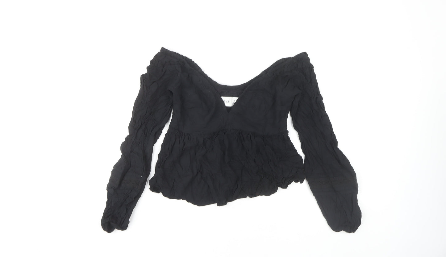 Hollister Women's Black Long Sleeve Blouse - Size S