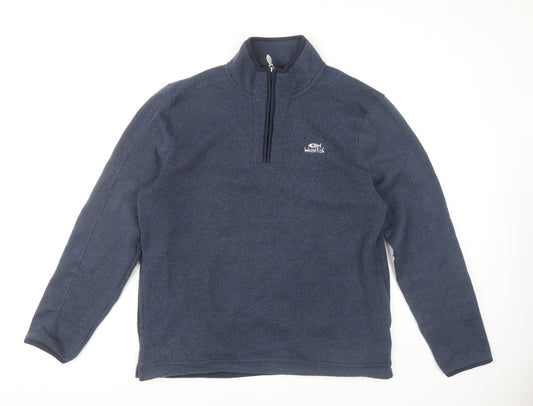 Weird Fish Men's Blue Fleece 1/4 Zip Sweatshirt XL