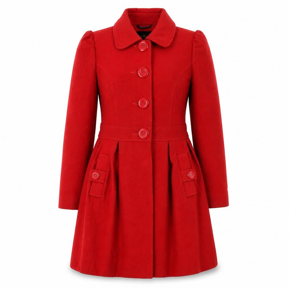 E-vie Red Women's Overcoat Size 10 Classic