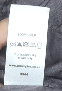 Principles Women's Ivory Grey Silk Dress, Size 10