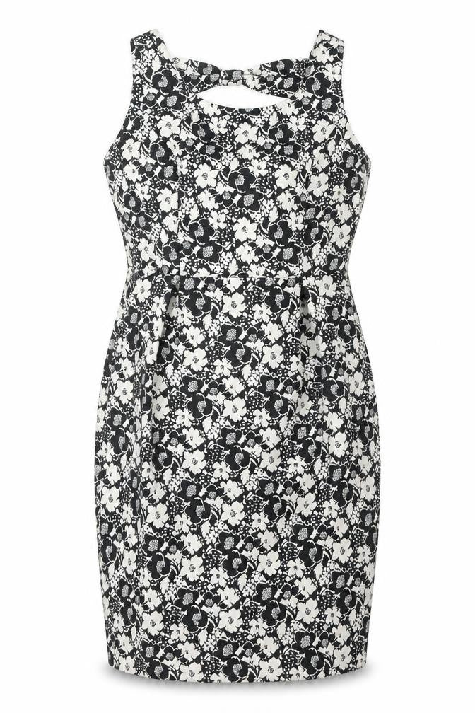 Yumi Women's Floral Dress Black White Size 10 Sleeveless