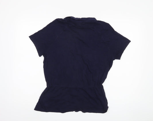 White Stuff Women's Blue Linen Button-Up Tunic, Size 12