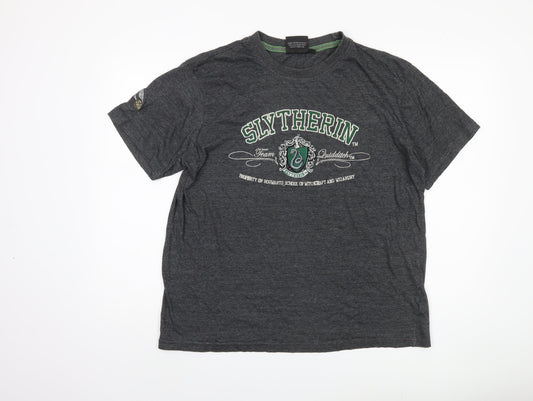 Harry Potter Men's Grey Slytherin T-Shirt XL