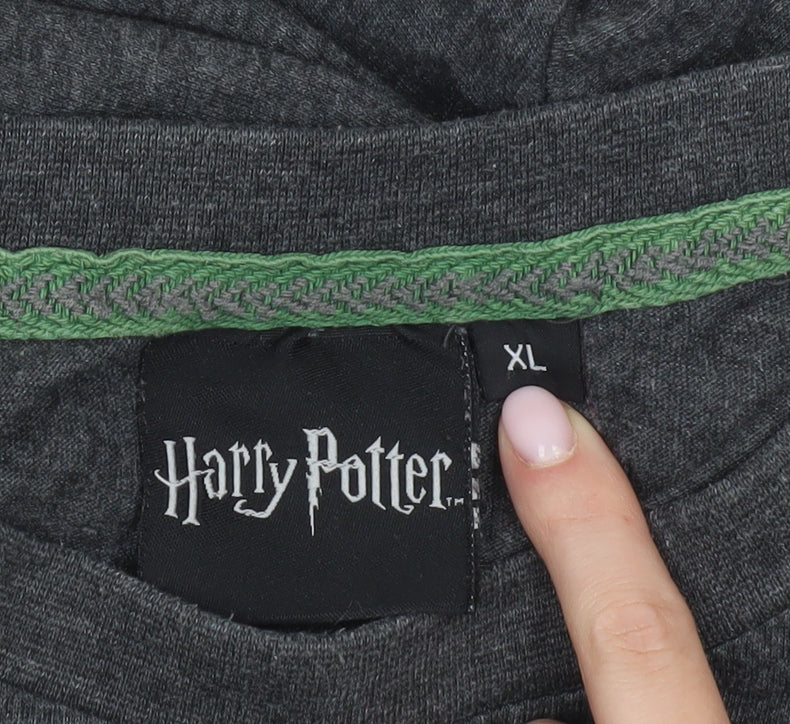 Harry Potter Men's Grey Slytherin T-Shirt XL