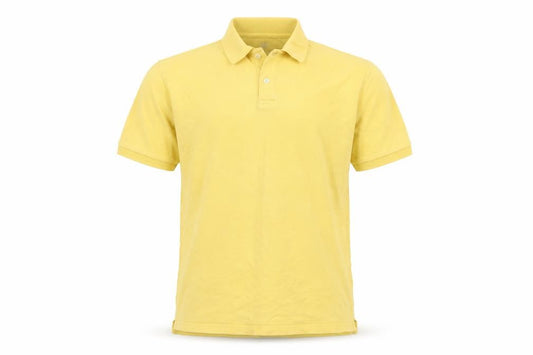GAP Men's Yellow Polo Shirt Medium Cotton Elastane