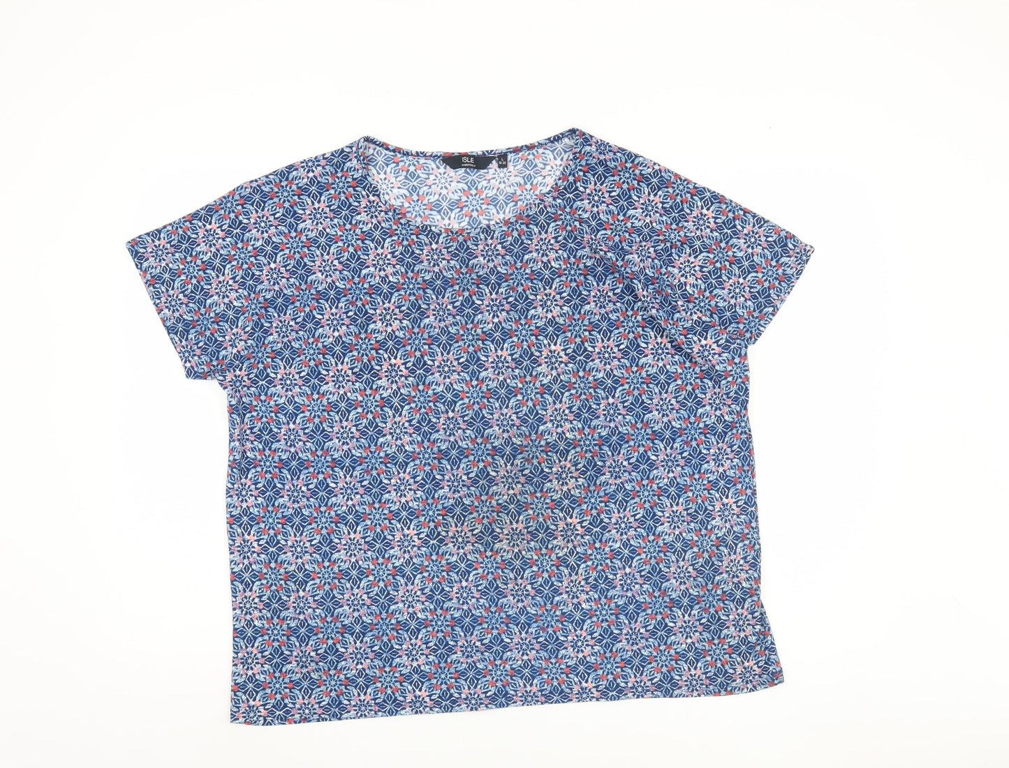 Isle Essentials Women's Geometric Top, L 18-20 - Multicoloured