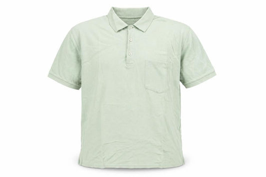 Melka Men's Green Polo, Size L, Casual Short Sleeve