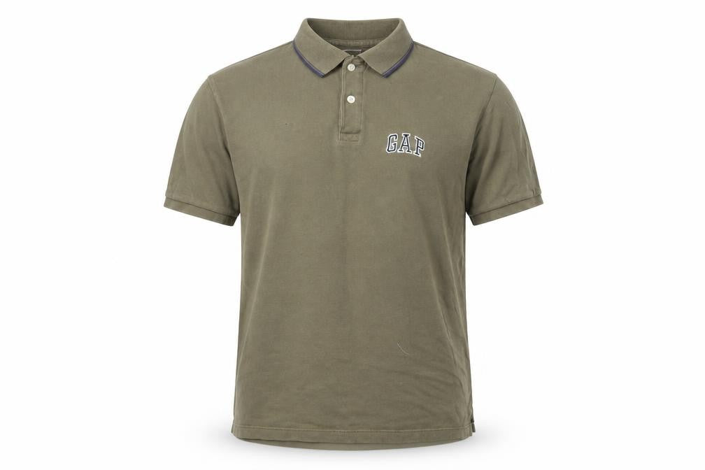 Gap Men’s Green Polo Shirt Medium Cotton Short Sleeve