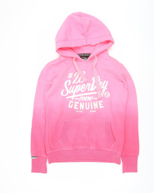Superdry Women's Pink M Hoodie Pullover with Logo