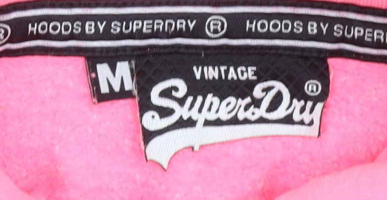 Superdry Women's Pink M Hoodie Pullover with Logo