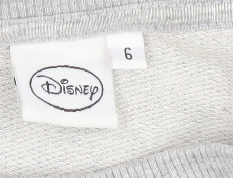 Disney Teens Grey Graphic Pullover Sweatshirt Size 6