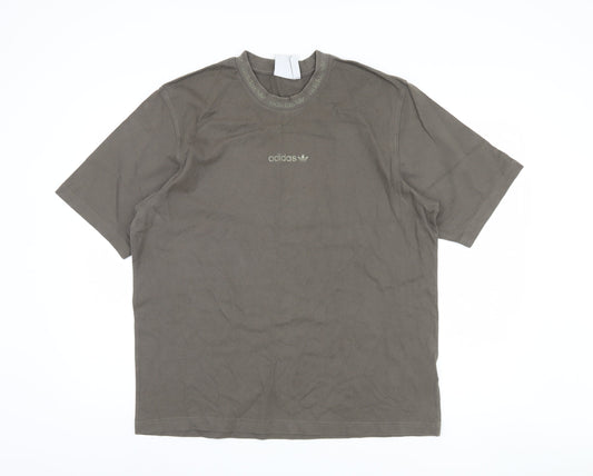 Adidas Men's Brown M Jersey T-Shirt