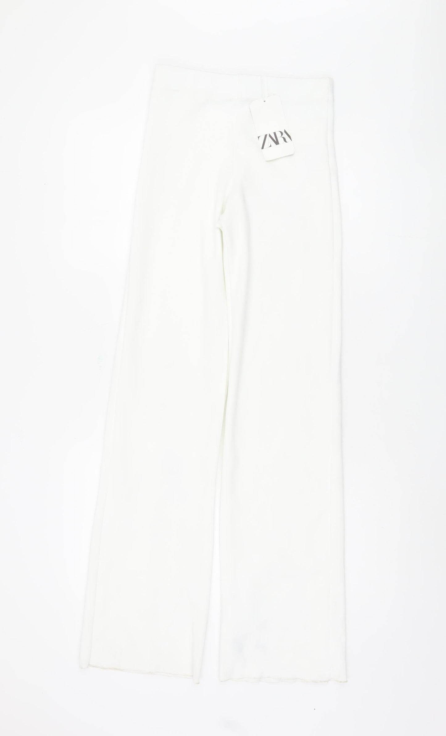 Zara Women's White Straight Trousers - Size S