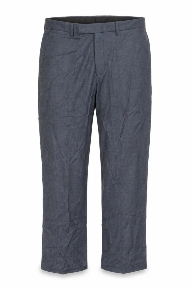 Marks and Spencer Men's Blue Regular Fit Trousers