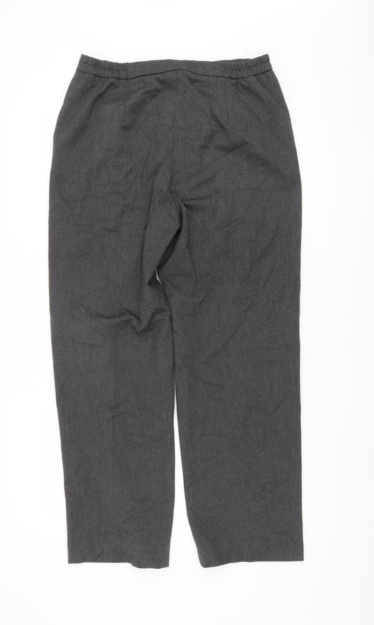 Eastex Women's Grey Straight Leg Trousers Size 12