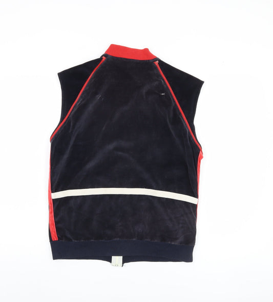 Fila Women's Black Velvet Varsity Waistcoat Size 18