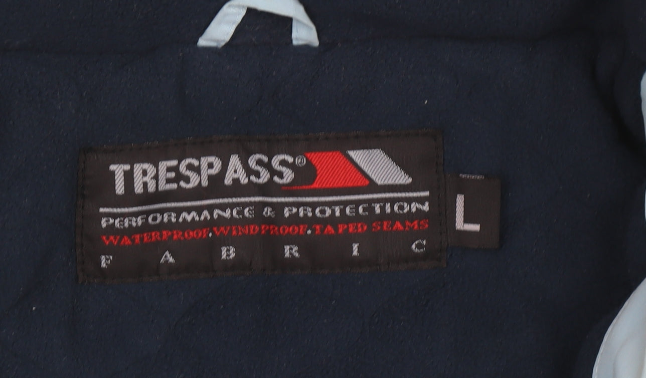 Trespass Men's Blue Waterproof Rain Coat - L