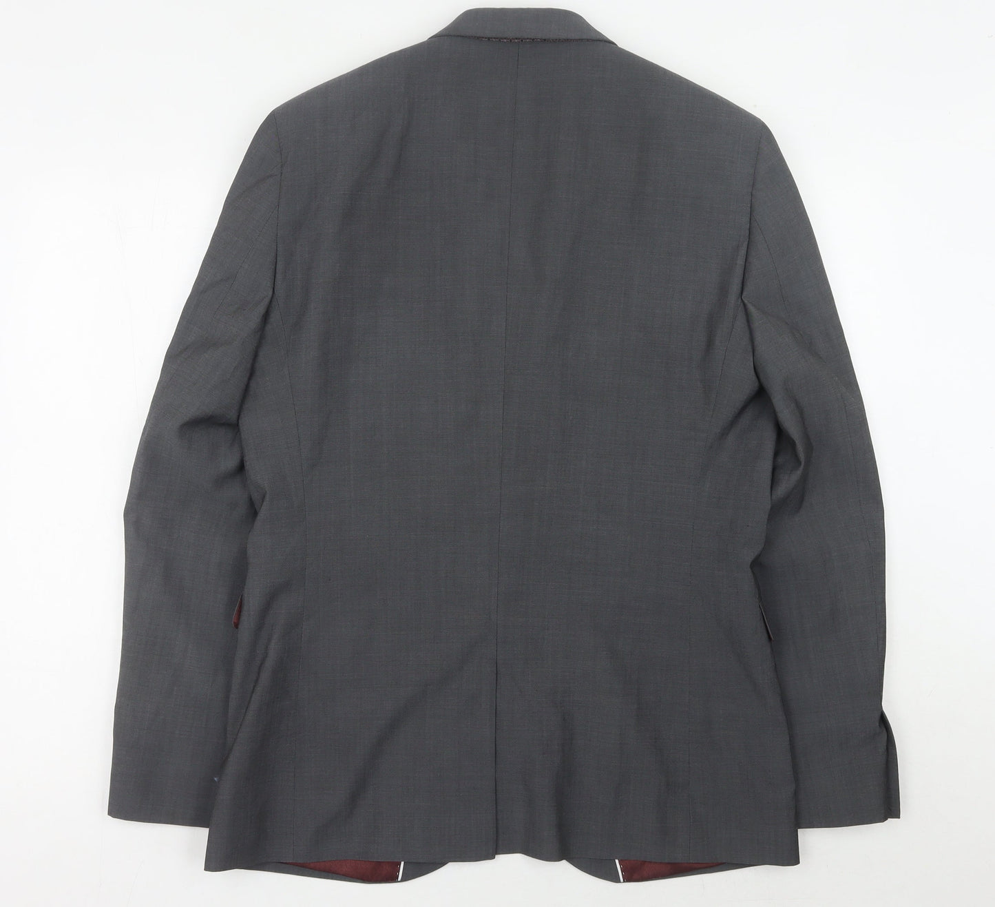 Next Men's Grey Regular Fit Wool Suit Jacket