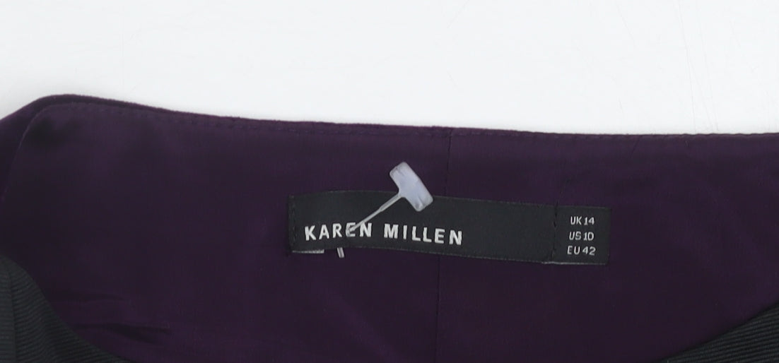 Karen Millen Women's Purple Dress UK 14
