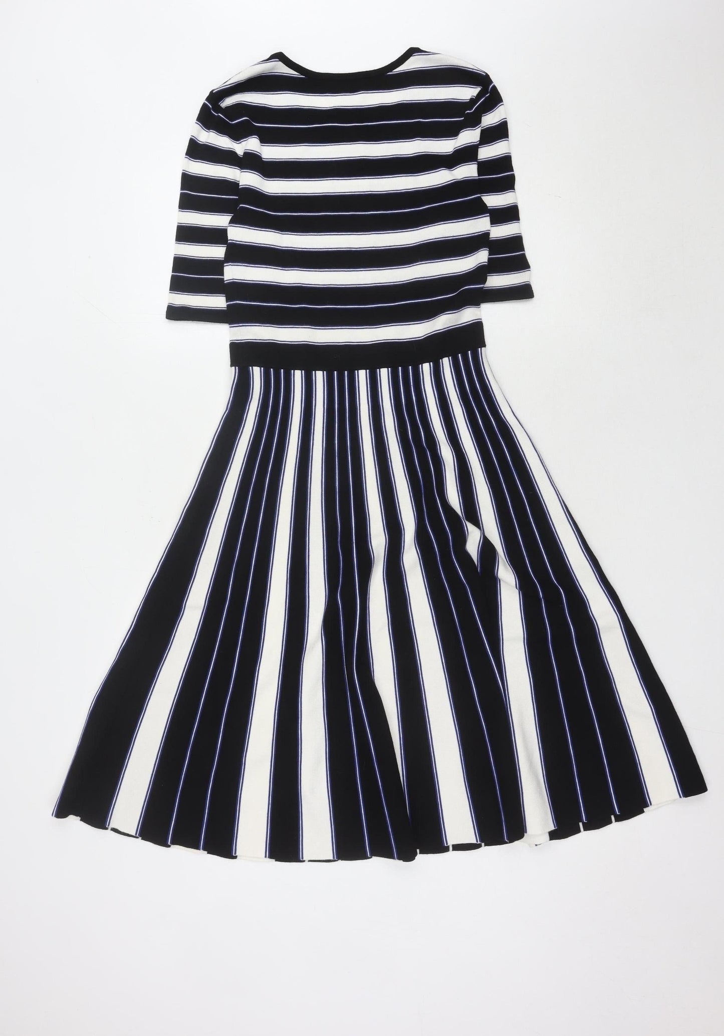 Hobbs Women's Black Striped Dress Size 8