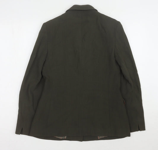 Laura Ashley Green Blazer Women Size 12 Classic Workwear