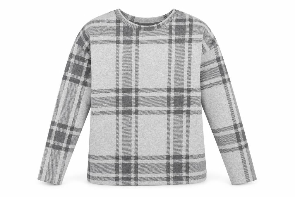 Marks and Spencer Women’s Grey Plaid Jumper Size 12