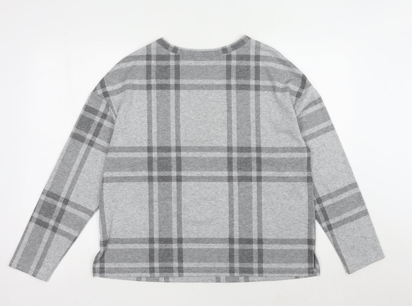 Marks and Spencer Women’s Grey Plaid Jumper Size 12