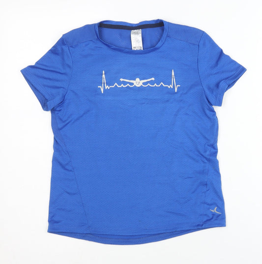 Decathlon Boys Blue T-Shirt 10-11 Years Sports Top