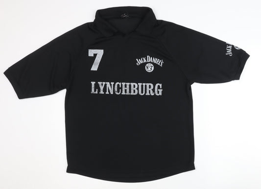 Jack Daniel's Men's Black XL Polo Shirt with Logo