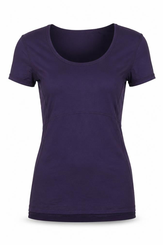 Work Out & Dance Women's Purple Stretch Dance T-Shirt Size 8