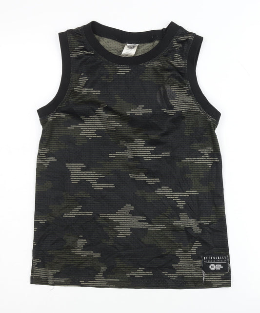 NBL Boys Black Camo Basketball Tank Top - Size 12