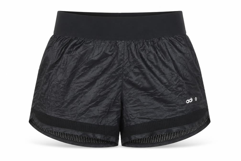 Front view of Adidas girls’ black athletic shorts 11-12 years lightweight