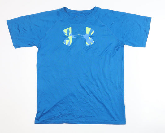 Under Armour Boys Blue XL T-Shirt, Relaxed Fit Jersey