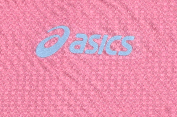 Asics Women's Pink Running T-Shirt, Size L, Reflective