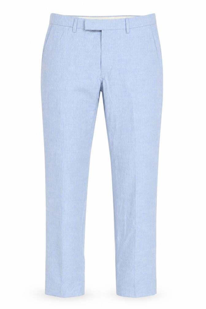 Marks and Spencer Men's Blue Slim Fit Trousers
