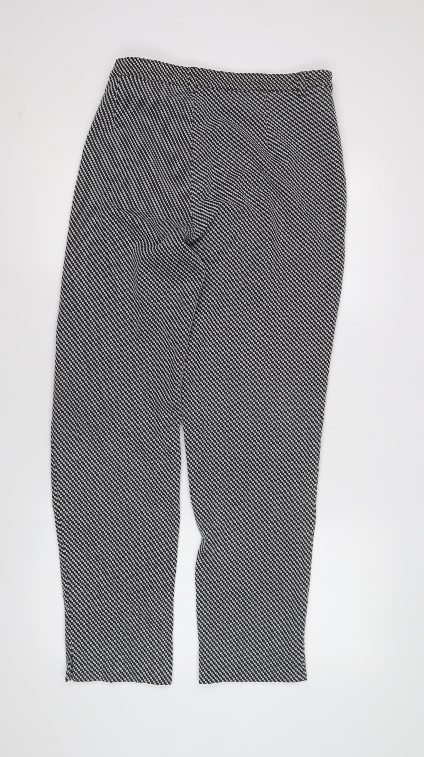 Naya Women's Black Geometric Trousers Size M