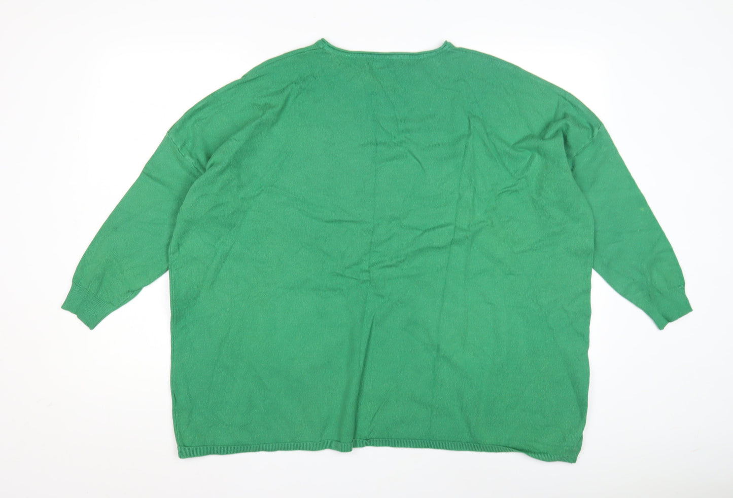 CC Fashion Women's Green L/XL Relaxed Jumper