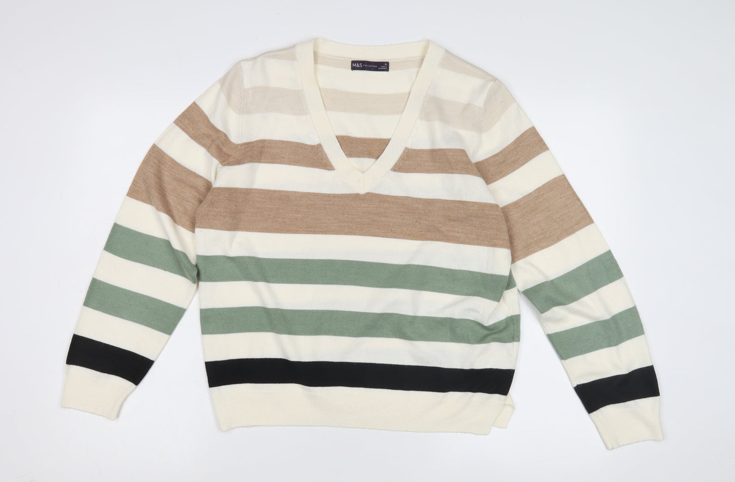 Marks and Spencer Women's Striped Pullover Jumper M