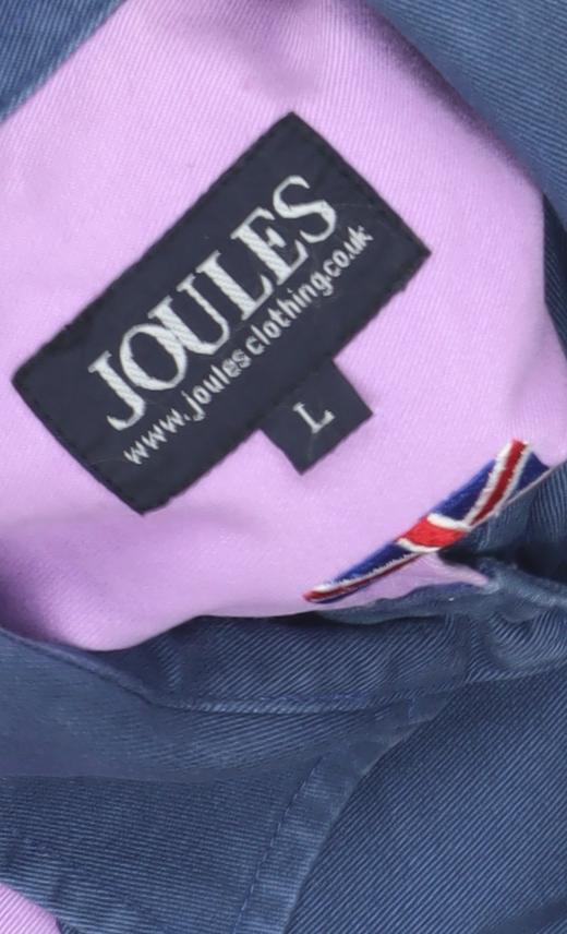 Joules Men's Blue Colourblock Polo Shirt L