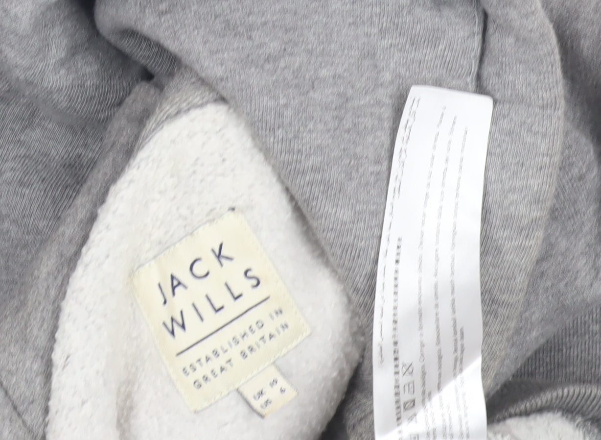 Womens UK 6 Regular Jack Wills Grey Pullover Hoodie
