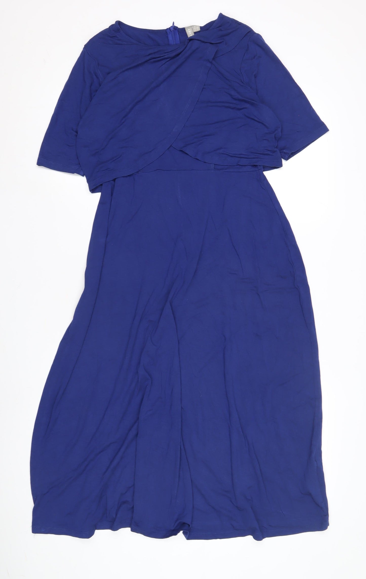 ASOS Women's Blue Long Cotton Dress Size 10