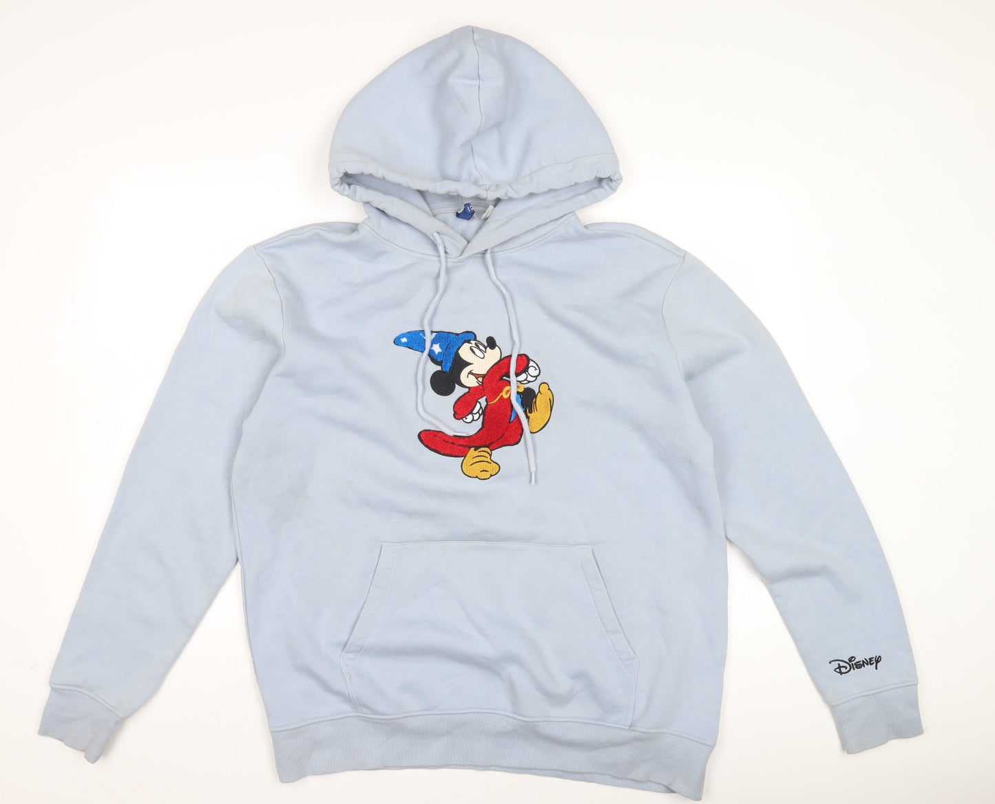 Disney Women's Blue Pullover Hoodie, L, Cartoon Character