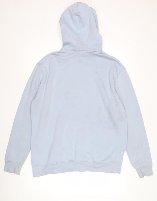 Disney Women's Blue Pullover Hoodie, L, Cartoon Character