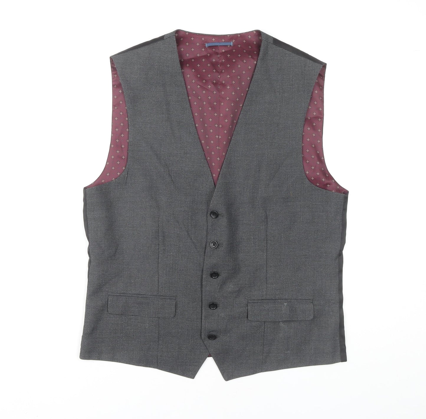 Next Men's Grey Suit Waistcoat - 40R