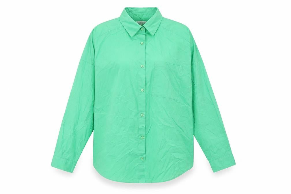 Cotton Traders Women's Green Button-Up Shirt Size 12
