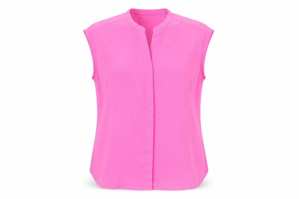 Front view of Warehouse Pink Sleeveless Blouse -, size 12