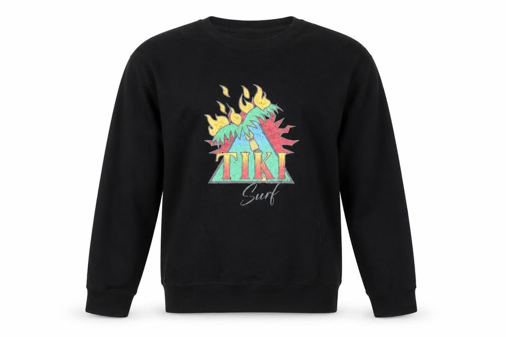Tiki Men's Black XL Pullover Surf Sweatshirt