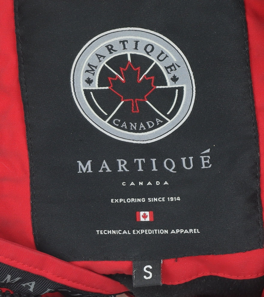 Martique Men's Red Puffer Jacket S - Winter Warm Hooded
